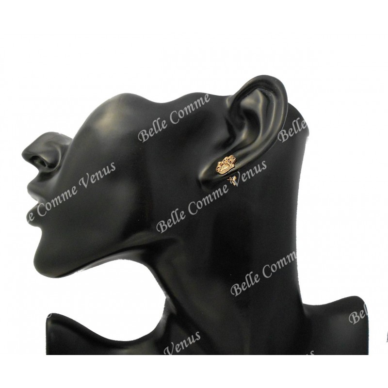 Boucles d'oreilles Main de Fatma Plaqué OR 750 3 Microns
