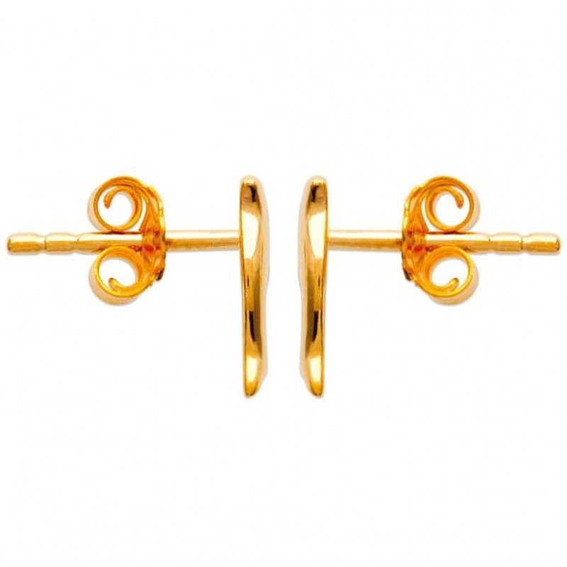 Boucles d'oreilles dauphin pour enfant Plaqué OR 750 3 microns