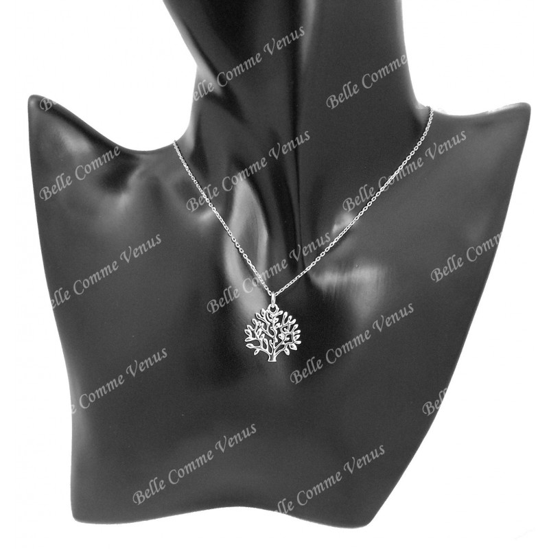 Collier arbre de vie Argent 925 Rhodié