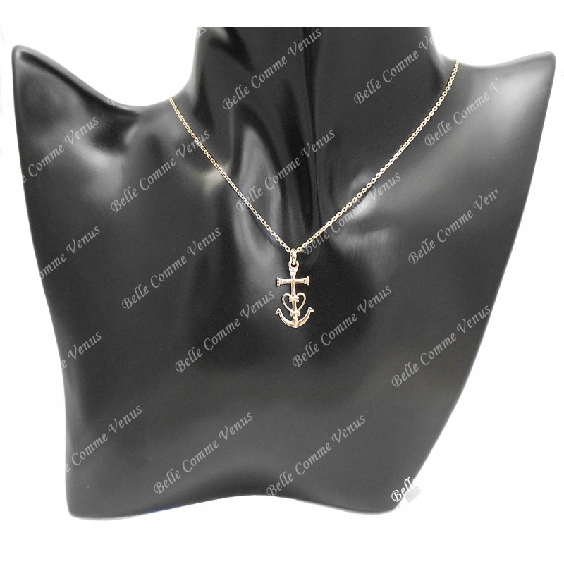 Collier Croix de Camargue Plaqué OR 750 3 microns
