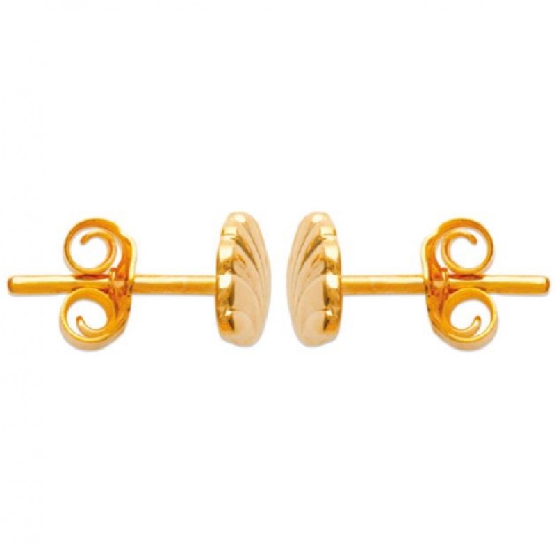 Boucles d'oreilles coquillage Plaqué OR 750 3 microns