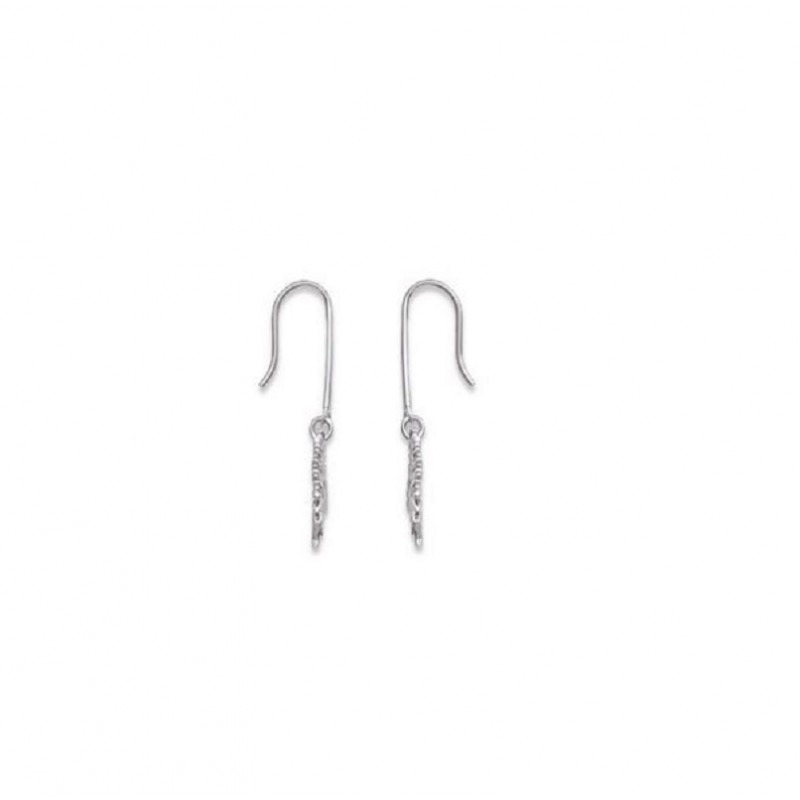 Boucles d'oreilles arbre de vie pendant Argent 925 Rhodié
