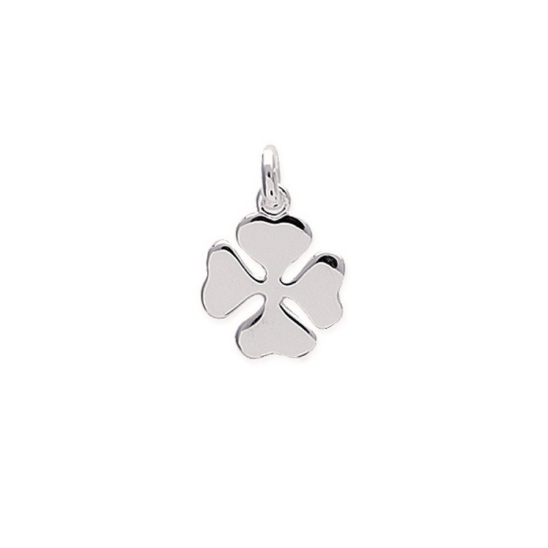Collier trèfle à 4 feuilles de coeurs porte-bonheur Argent 925 Rhodié