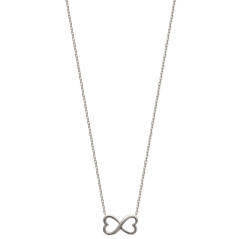 Collier infini coeur d'amour Argent 925 Rhodié