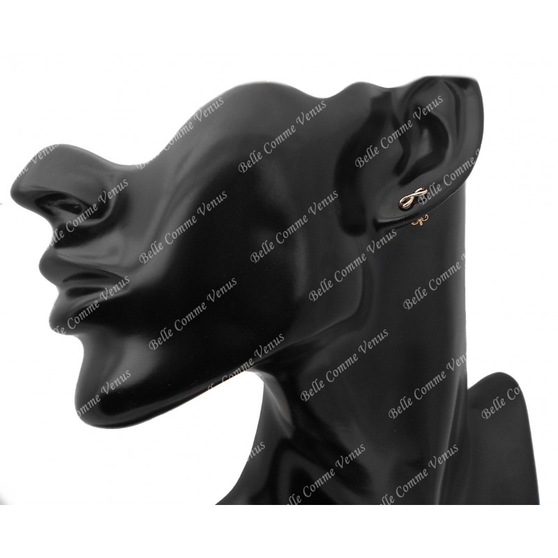 Boucles d'oreilles infini Plaqué OR 750 3 microns