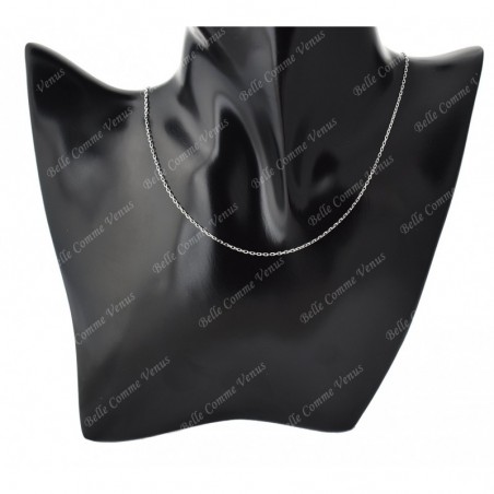 Chaîne de cou maille forçat Argent 925 Rhodié