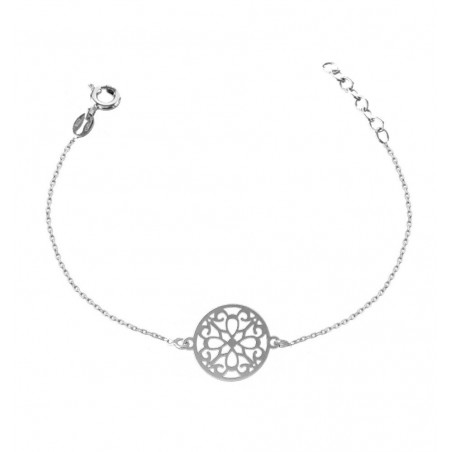 Bracelet cercle fleur de vie Argent 925 Rhodié