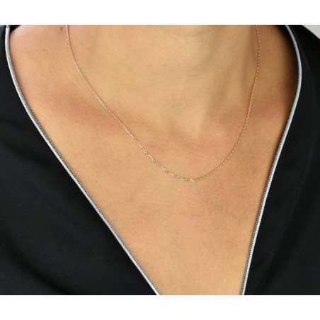 Chaîne de cou maille forçat Plaqué OR 750 3 microns