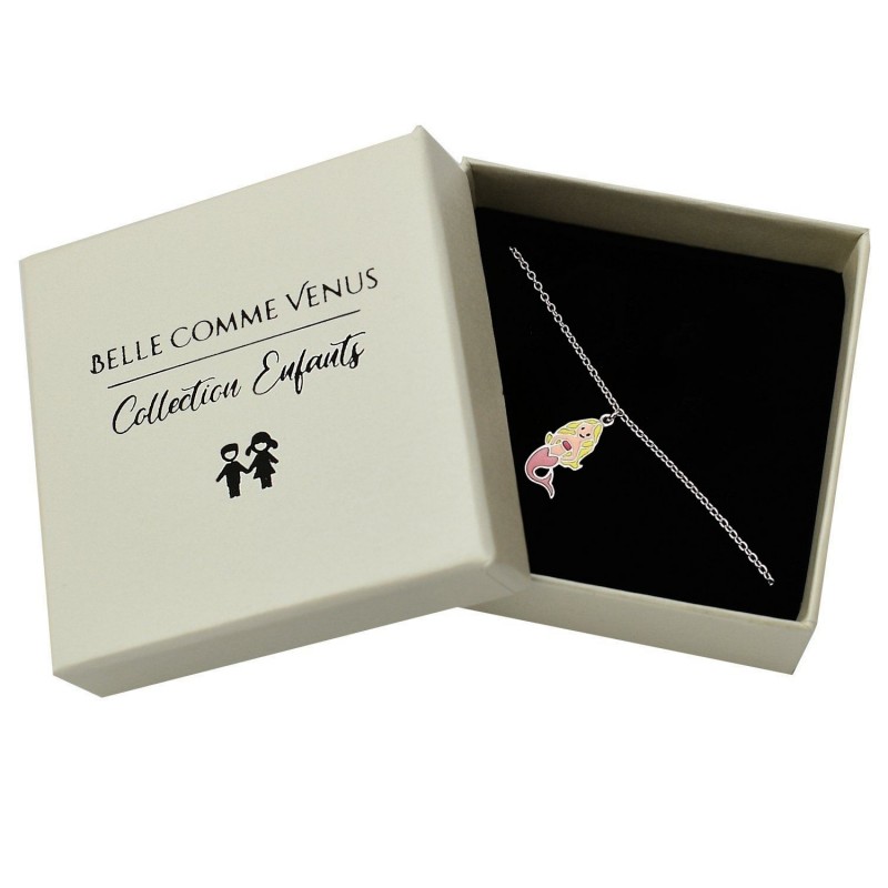 Bracelet sirène émail coloré Argent 925 Rhodié