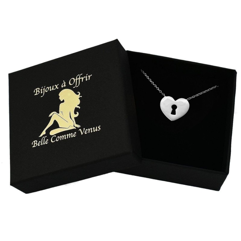 Collier clé de mon coeur Argent 925 Rhodié