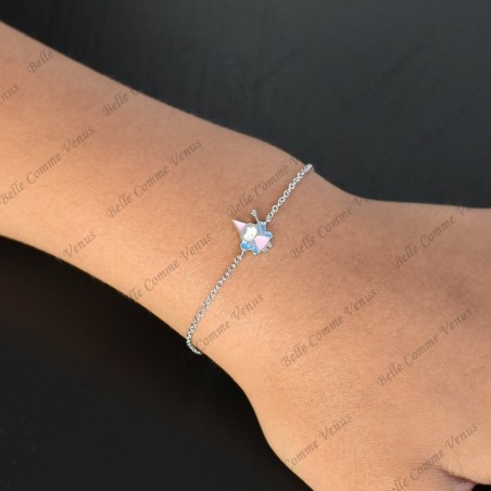 Bracelet fée émail coloré Argent 925 Rhodié