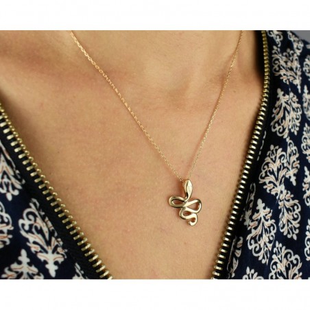 Collier serpent Plaqué OR 750 3 microns