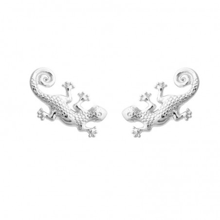 Boucles d'oreilles salamandre Argent 925 Rhodié