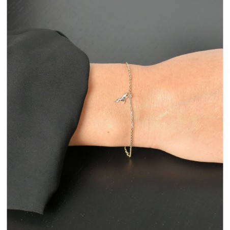 Bracelet oiseau colibri Plaqué OR 750 3 microns