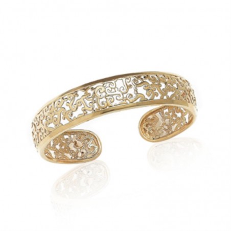 Bracelet jonc motif arabesque Plaqué OR 750 3 microns