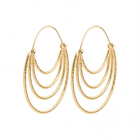 Boucles d'oreilles Créoles d'anneaux Plaqué or 750 3 microns
