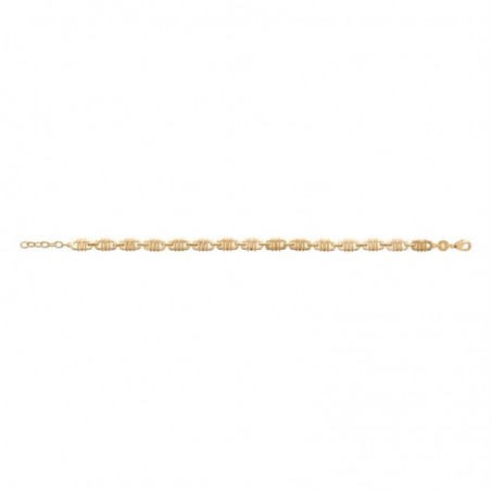 Bracelet maillons suite de boules Plaqué OR 750 3 microns