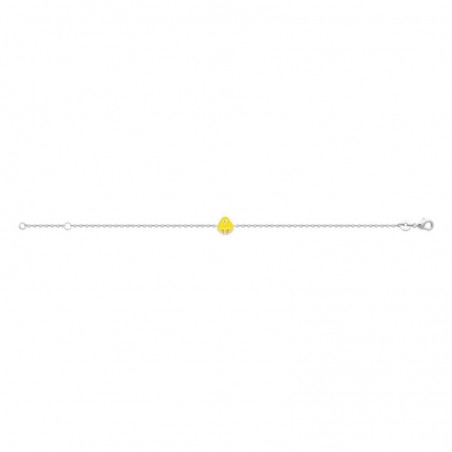 Bracelet poussin émail coloré Argent 925 Rhodié