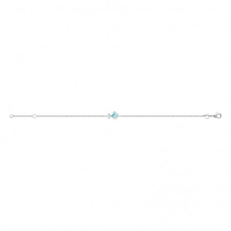 Bracelet poisson émail coloré Argent 925 Rhodié
