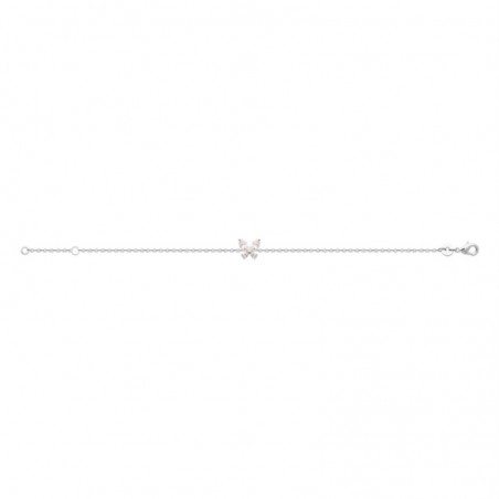 Bracelet papillon d'oxydes de zirconiums Argent 925 Rhodié