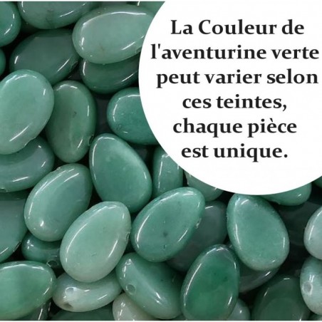 Collier pierre naturelle aventurine verte Argent 925 Rhodié