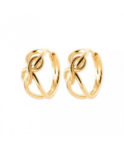 Boucles d'oreilles créole infini double Plaqué OR 750 3 microns