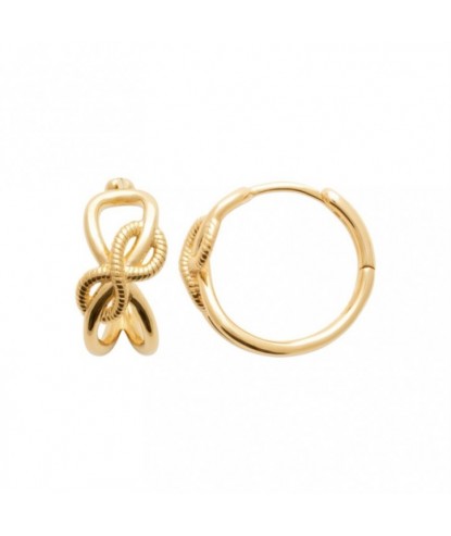 Boucles d'oreilles créole infini double Plaqué OR 750 3 microns