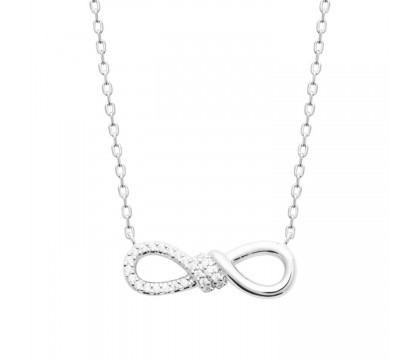 Collier infini oxydes de zirconiums Argent 925 Rhodié