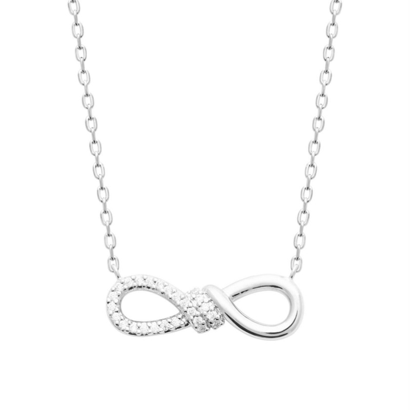 Collier infini oxydes de zirconiums Argent 925 Rhodié
