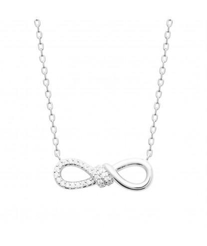 Collier infini oxydes de zirconiums Argent 925 Rhodié