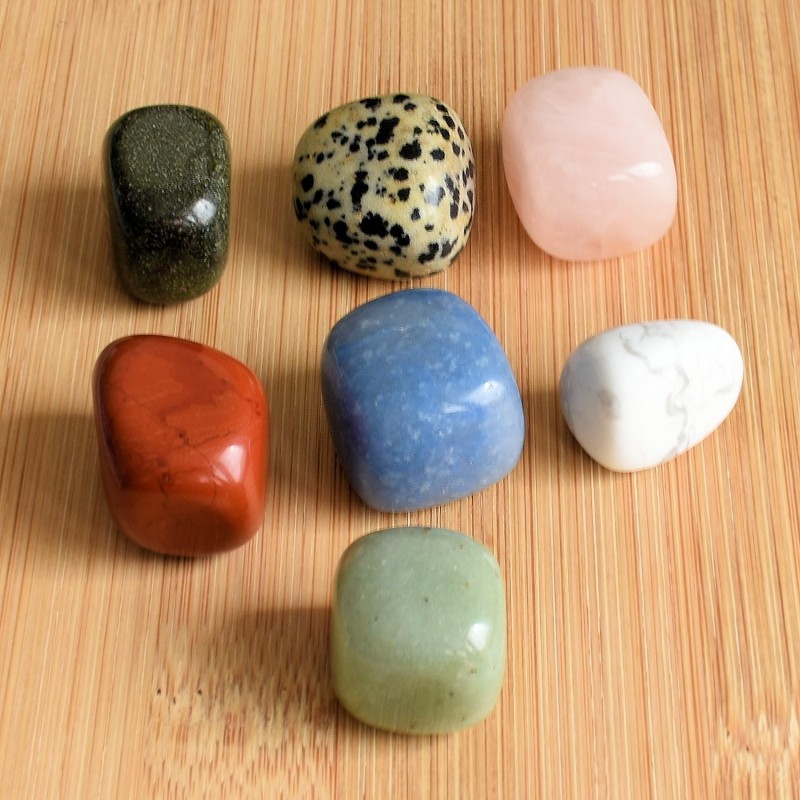 Lot de 7 pierres apaisement, amour et régénération Lot de 7 pierres apaisement, amour et régénération