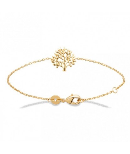 Bracelet arbre de vie Plaqué OR 750 3 microns Élégance et Protection