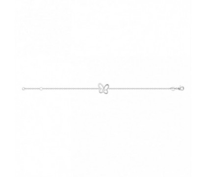 Bracelet 2 coeurs oxydes de zirconium Argent 925 Rhodié