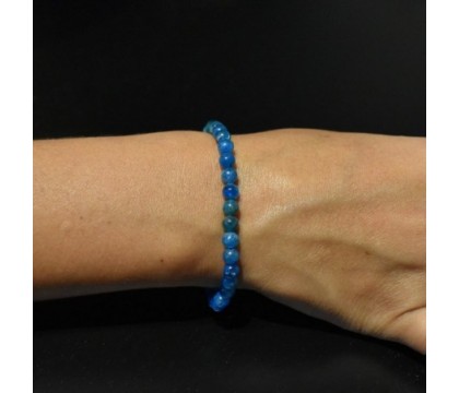 Bracelet en Apatite Bleue Éveillez Votre Créativité et Protégez Votre Énergie