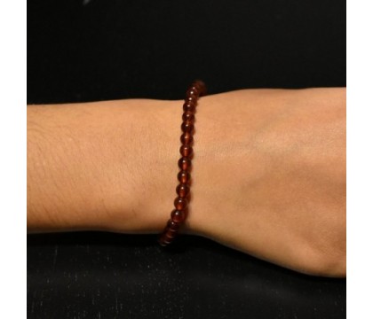 Bracelet en Grenat Brun Hessonite Force Intérieure et Stabilité Émotionnelle