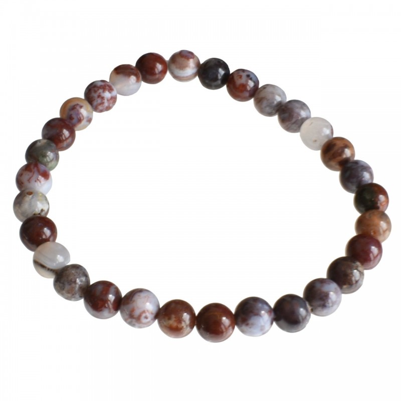 Bracelet en Agate Crazy Lace Rouge Dynamisme et Protection Bracelet en Agate Crazy Lace Rouge Dynamisme et Protection
