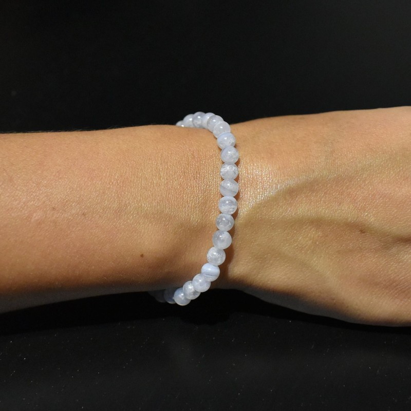Bracelet en Calcédoine Bleue Calme et Communication Bracelet en Calcédoine Bleue Calme et Communication