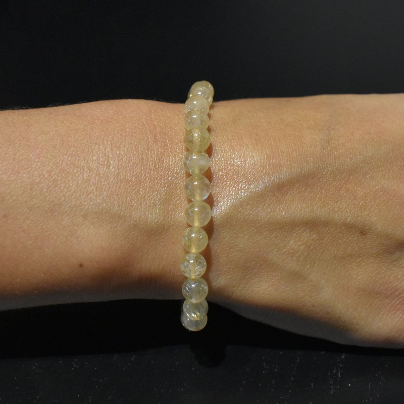 Bracelet en Cristal de Roche Inclusion Rutile Clarté et Énergie Dynamique Bracelet en Cristal de Roche Inclusion Rutile Clarté et Énergie Dynamique