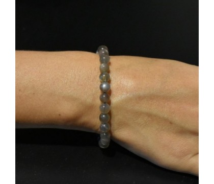 Bracelet en Pierre de Lune Noire Intuition et Protection