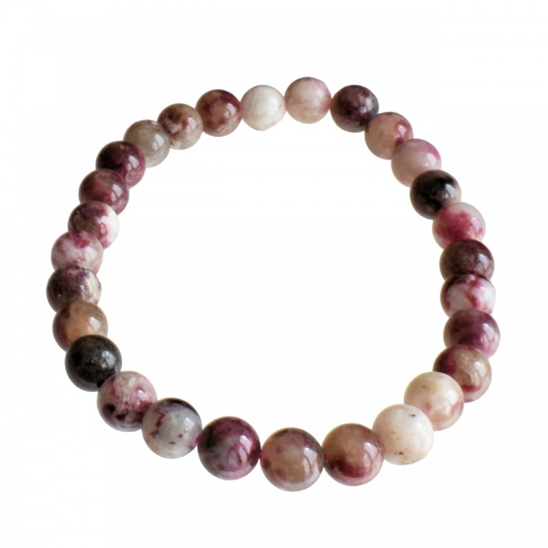 Bracelet en Tourmaline Rose sur Quartz Amour et Harmonie Bracelet en Tourmaline Rose sur Quartz Amour et Harmonie