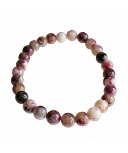 Bracelet en Tourmaline Rose sur Quartz Amour et Harmonie