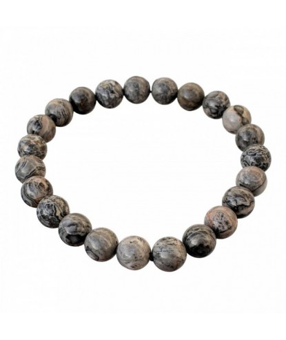 Bracelet en Agate Crazy Lace Grise Stabilité et Protection