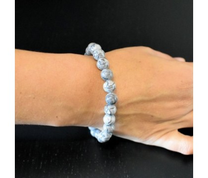 Bracelet en Agate Crazy Lace Grise Stabilité et Protection