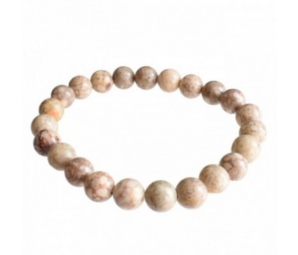 Bracelet en Agate Fossile Harmonie et Équilibre