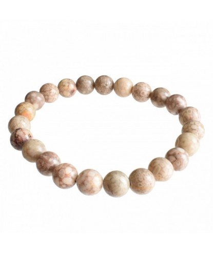 Bracelet en Agate Fossile Harmonie et Équilibre