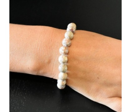 Bracelet en Agate Fossile Harmonie et Équilibre