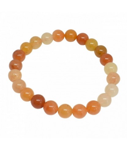Bracelet en Aventurine Orange Énergie et Joie de Vivre