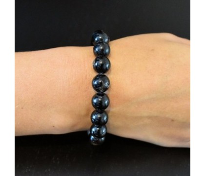 Bracelet en Tourmaline Noire avec Quartz Protection et Équilibre