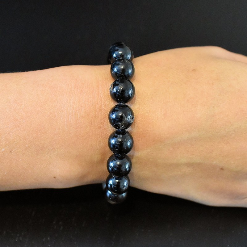Bracelet en Tourmaline Noire avec Quartz Protection et Équilibre Bracelet en Tourmaline Noire avec Quartz Protection et Équilibre