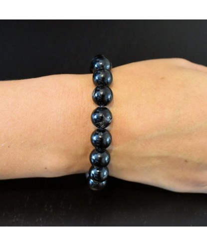 Bracelet en Tourmaline Noire avec Quartz Protection et Équilibre